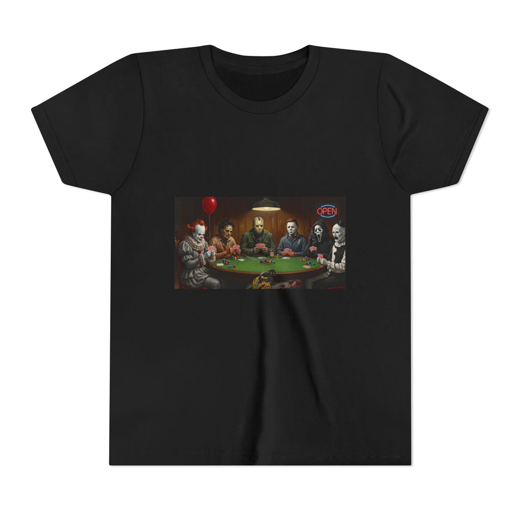 Youth tee Poker horror character funny meme