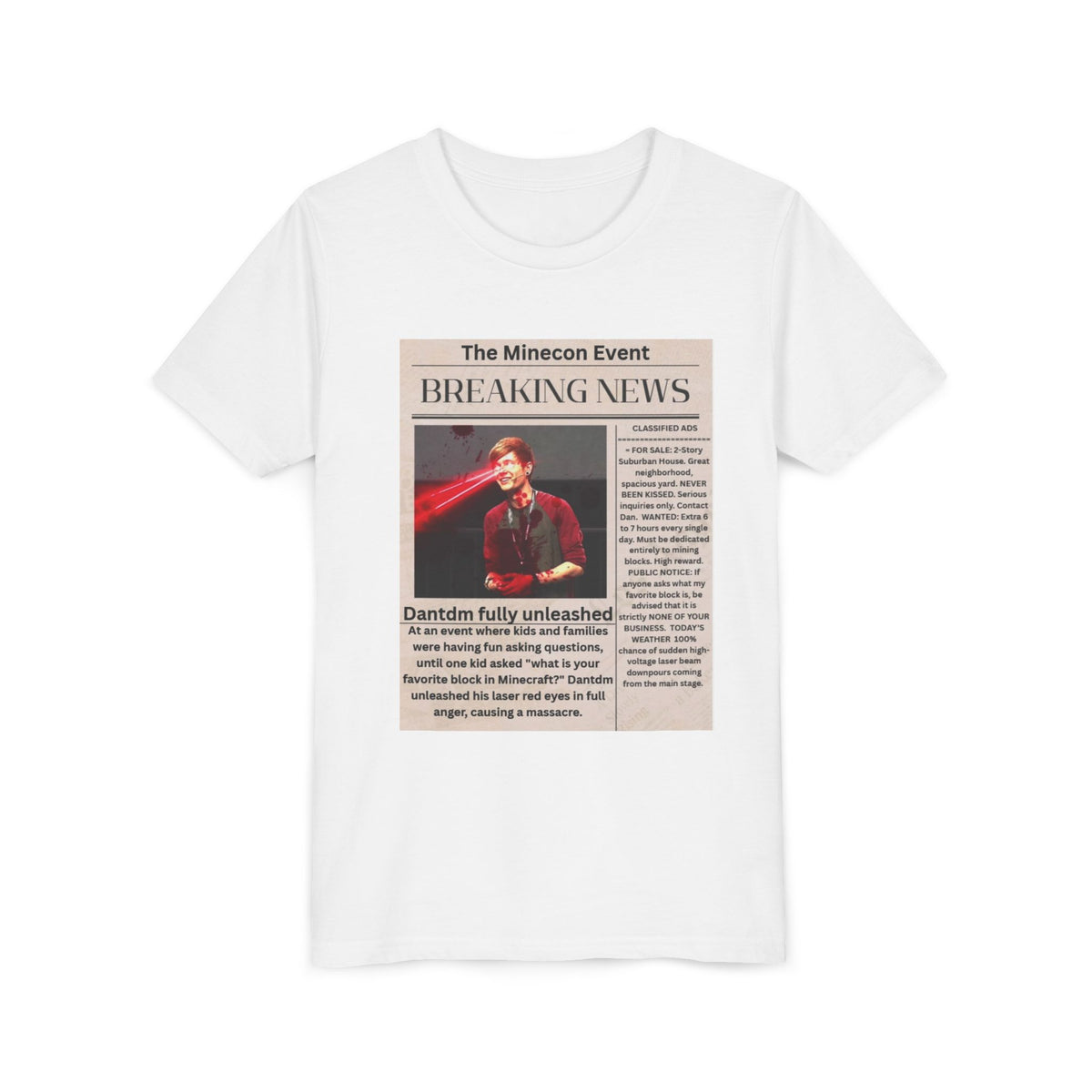 Dantdm funny meme shirt youth