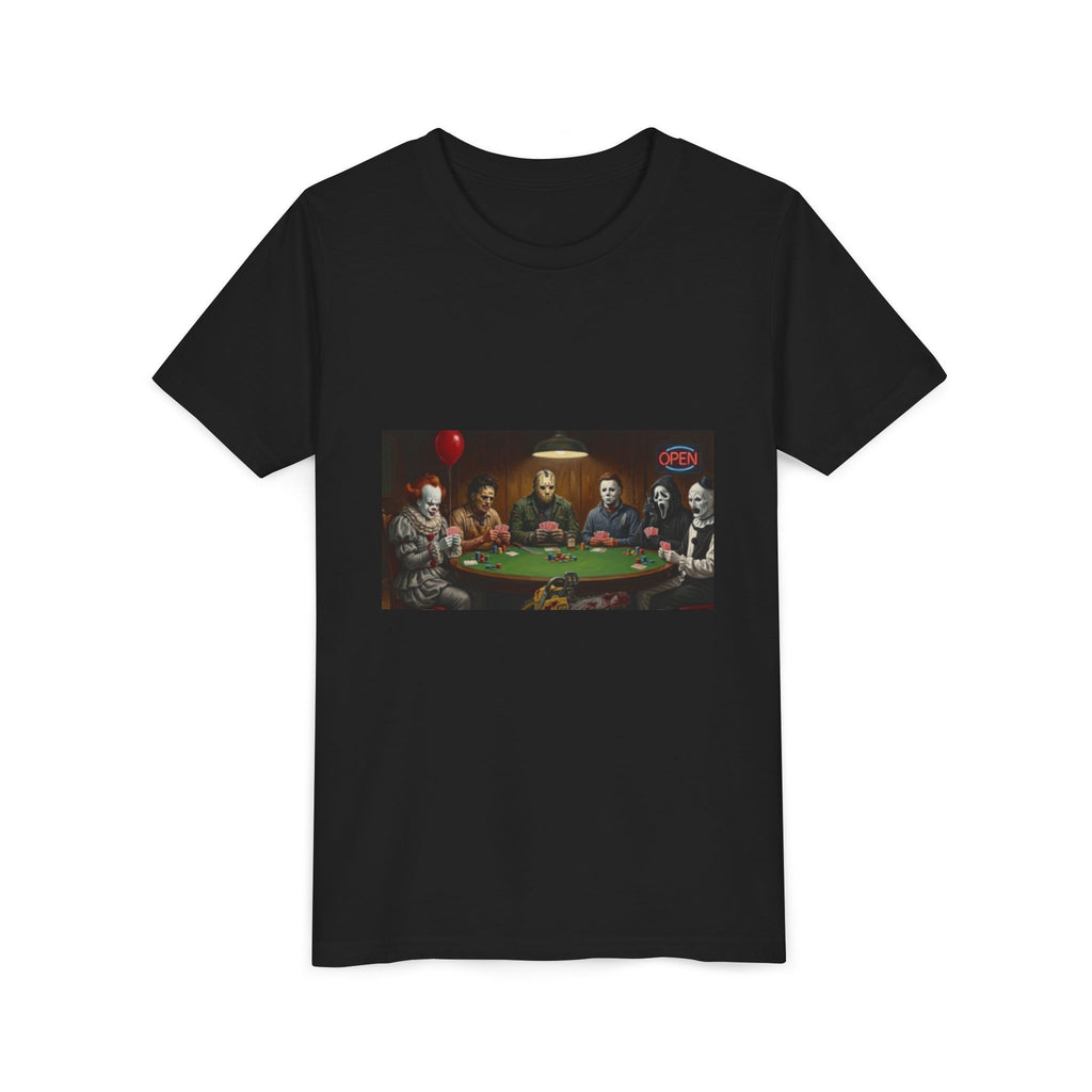 Youth tee Poker horror character funny meme