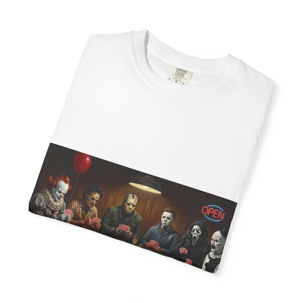 Unisex Adult tee Poker Horror characters meme