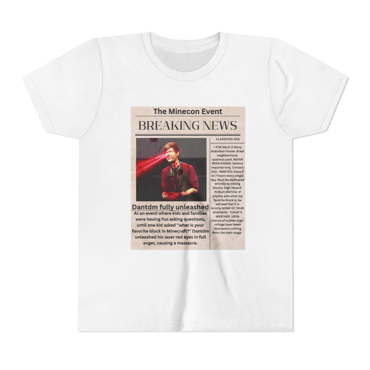 Dantdm funny meme shirt youth